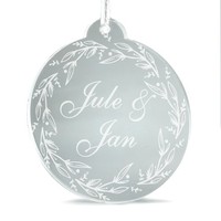 ChristbaumanhäNger Vintagekranz Personalisiert Aus Acryl – Transparente Weihnach