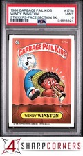 1986 GARBAGE PAIL KIDS STICKERS #175a WINDY WINSTON FACE SECTION BACK PSA 9