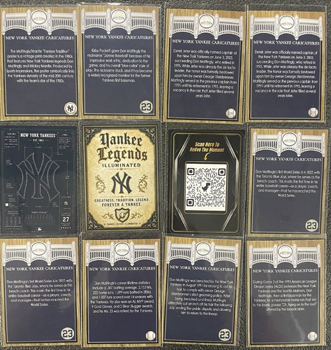 Lot de cartes personnalisées Don Mattingly & Babe Ruth - Lot de 106 cartes - Base, feuilles, réfracteurs - Photo 7/15