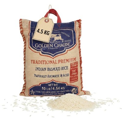 Golden Crown Indian White Basmati Rice 10 lb  Naturally Aged  Gluten Free, Ri...
