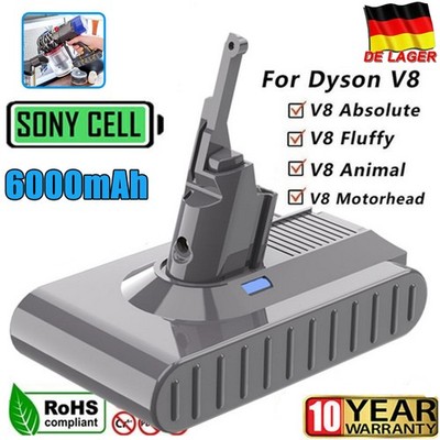 6,0Ah Akku Professional Für Dyson V8 Fluffy Animal Absolute Staubsauger 21.6V DE