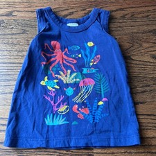 Hanna Andersson Ocean Life Navy Blue Sleevele...
