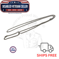 27"/4.5" Army Navy Air Force Marines Stainless Steel Dog Tag Chain Set