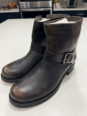 FRYE Women s Veronica Leather Bootie Distressed Black Size 7.5 MSRP $225