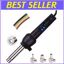 LED Display 650W Heat Gun with Adjustable Airflow for Precision Crafting