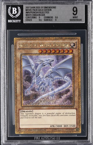 2017 YU-GI-OH! THE DARK SIDE OF DIMENSIONS BLUE-EYES WHITE DRAGON BGS 9