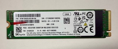 SK Hynix 128GB SSD M.2 NVMe PCIe HFM128GD3JX016N