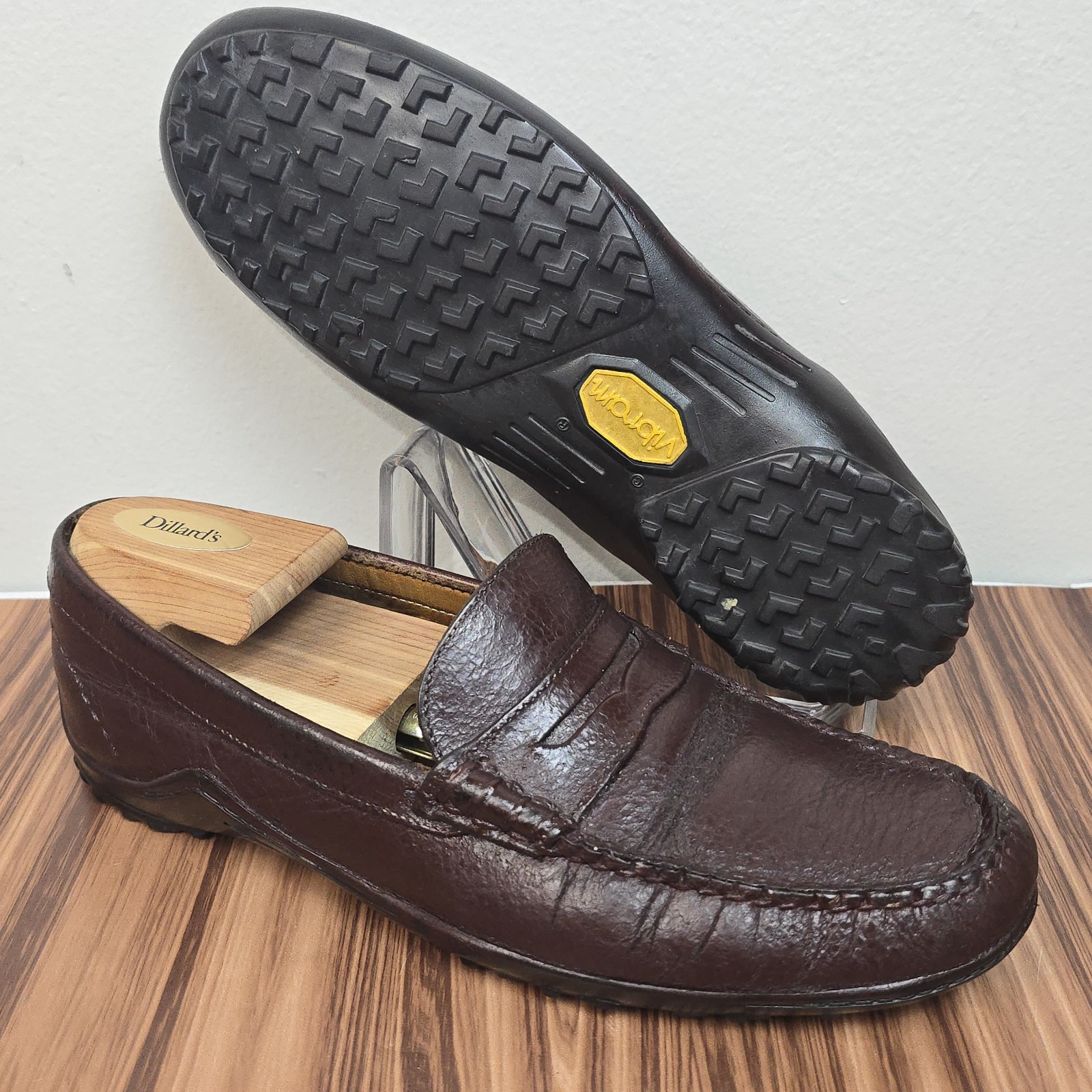 SAOLA Scarpe Martin Dingman uomo 9 5 m mocassino penny in pelle marrone mocassino suola Vibram