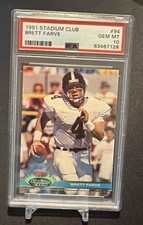 Brett Favre 1991 Stadium Club #94 PSA 10 HOF Green Bay Packers RC Rookie