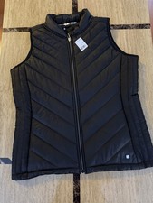 Black Clover Damen Halb Steppweste Large Neu mit Etikett L schwarz