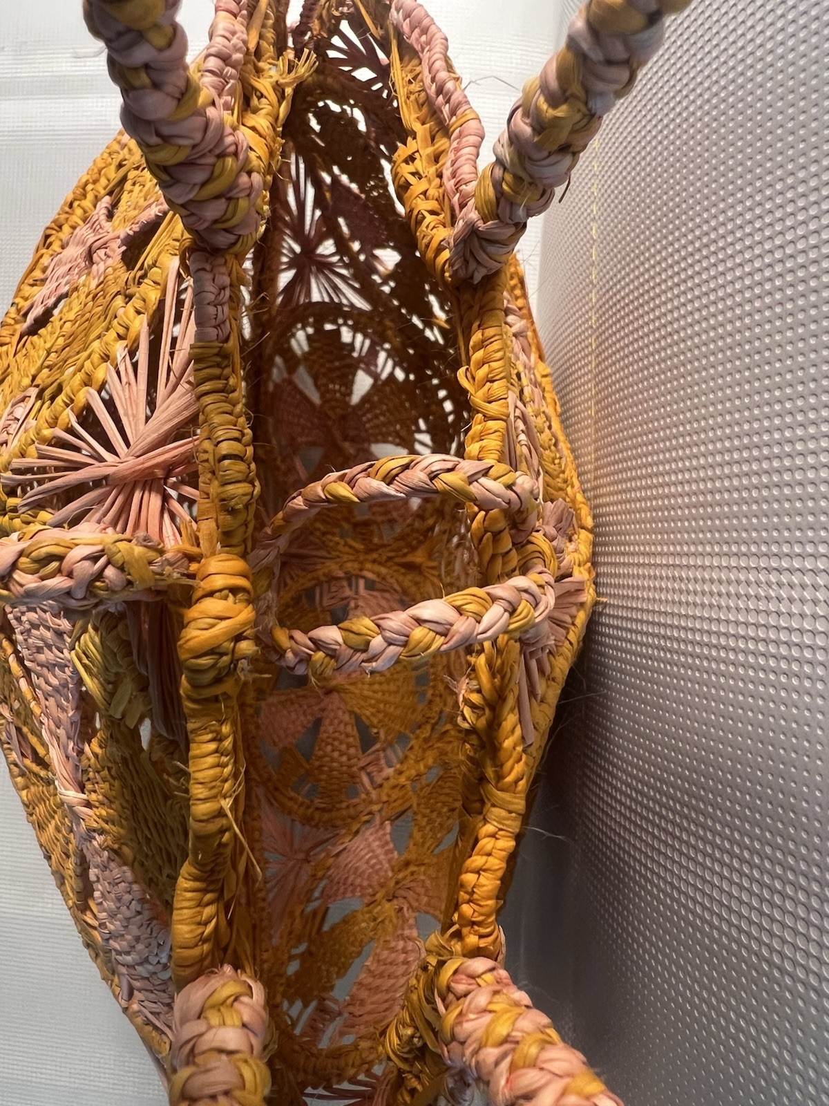 Hexagonal Orange Basket Purse - image 10