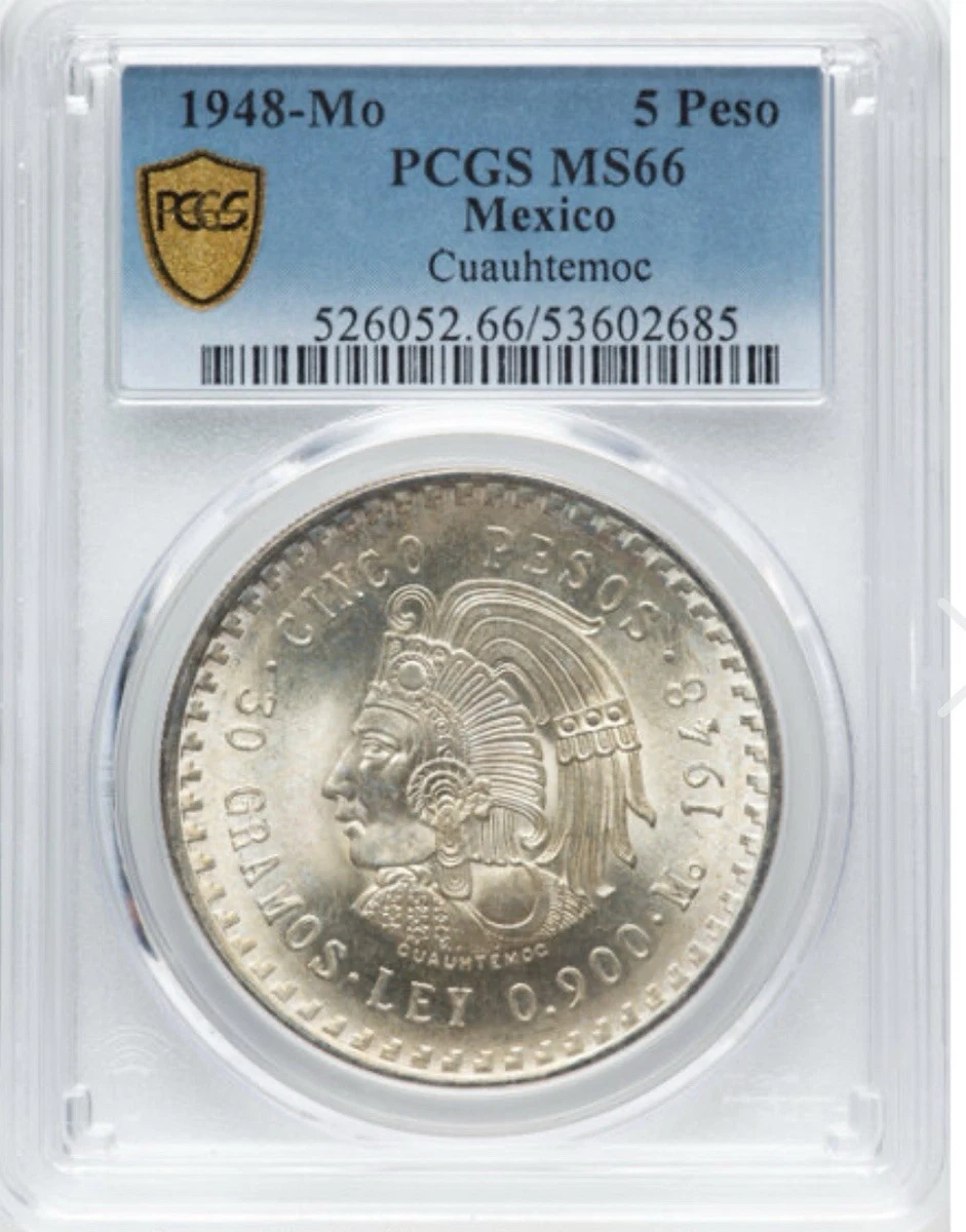 メキシコ　5ペソ硬貨　1948 【NGC MS64】　世界 Uncirculated 5 Pesos 1948 Year Mexican Coins (1905-Now) for sale