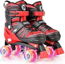 Adjustable Kids Roller Skates for Boys Ages 3-5 5-8 6-12 with 4 Sizes Adjusta...