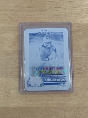 Eric Singleton Jr 2025 Leaf Football Nation 1/1 Printing Plate