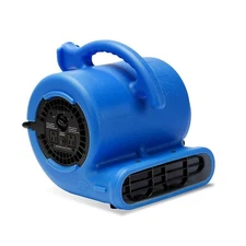 B-Air 1/4 HP Air Mover Blower Fan for Water Damage Restoration in Blue