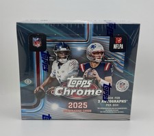 2025 Topps Chrome NFL Football Hobby Jumbo Box Factory Sealed - 2 Autos Per Box