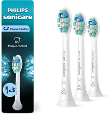 Plaque Control - Genuine Replacement Electric Toothbrush Heads, White, 3 Pack