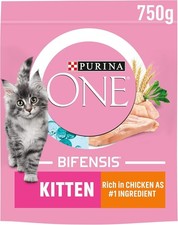 PURINA ONE Kitten Chicken Dry Cat Food 750g (Pack of 4) 35.99 per kilo