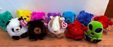 Lot of 12 Puffkins Swibco Alien Bear Bull Chipmunk Plush Stuffed Animal NWT
