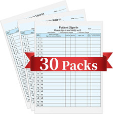 30Packs,Patient Sign in Sheets,Hipaa Compliant,Adhesive Peel-Off Patient Forms,N