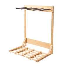 Surfboard Storage Rack   4-Tier Pinewood Stand with Reinforced Beam  Slots
