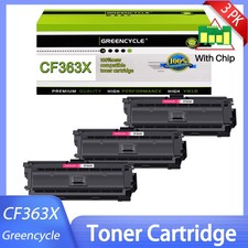 Magenta CF363X Toner for HP 508X Color LaserJet MFP M577 M552 M553 M553dn 3PCS