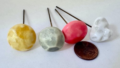 Vintage 21mm Glass Tipped Pins Findings Japan 4