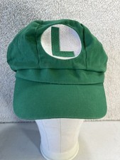 Adult Super Mario Bros Green Luigi Embroidered Lined Newsboy Hat Cap Ships Fast 
