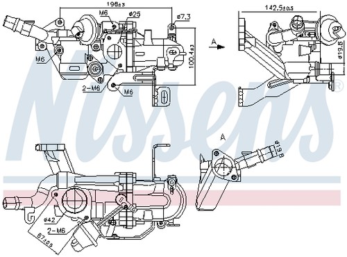 COOLER EXHAUST GAS RECIRCULATION 989273 FOR FORD GALAXY/MK/II/VAN FOCUS/III 1.6L - Picture 2 of 8