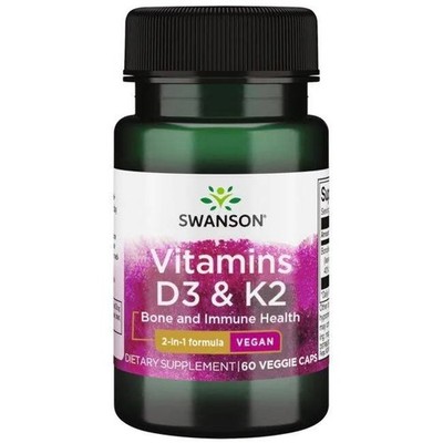 Swanson Witamina D3 2000IU & K2 75 µg 60 kapsułek