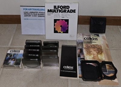 Vintage Cokin 10 piece Creative Filter System, Multigrade Filters & lead pouch