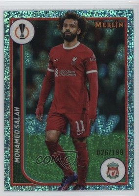 2023-24 Merlin UEFA Club Competitions Aqua Speckle Refractor Mohamed Salah 0jo2
