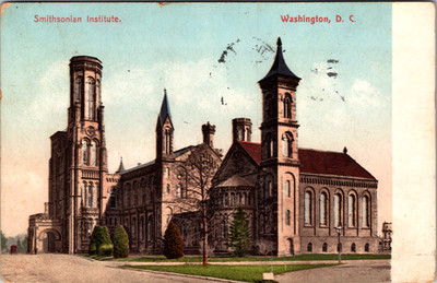 Vintage Postcard-Washington,DC Smithsonian Institute 1907 Postmark 