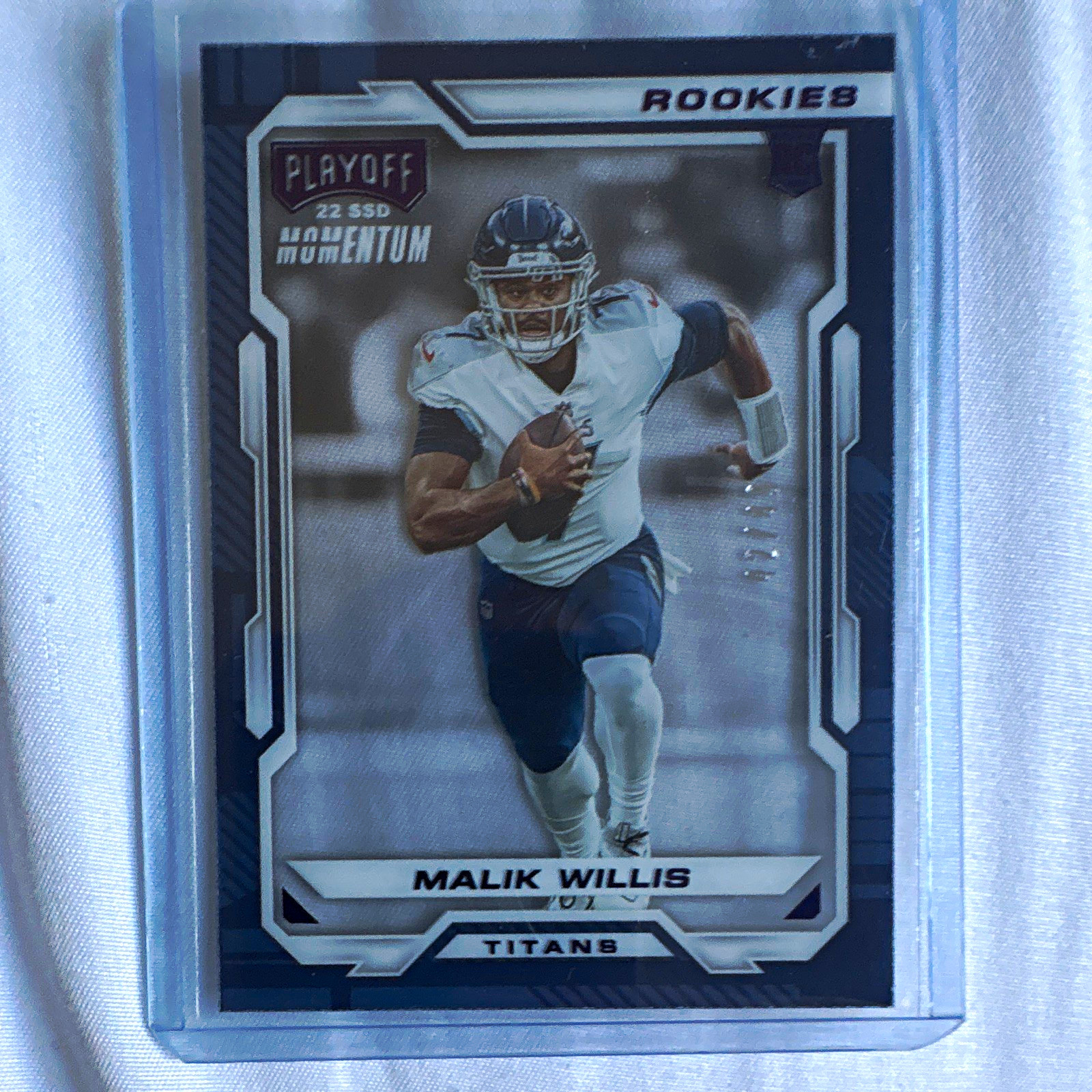 2022 panini chronicles malik willis rc playoff momentum #pmr-2 purple /49