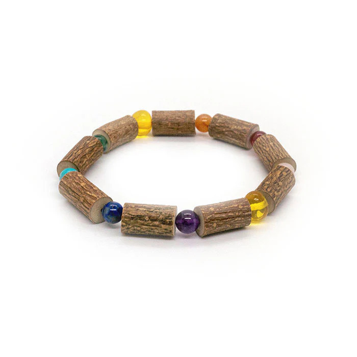 6.5 7 or 8 inch Hazelwood Bracelet Eczema Colic Reflux GERD Rose Lapis Amethyst