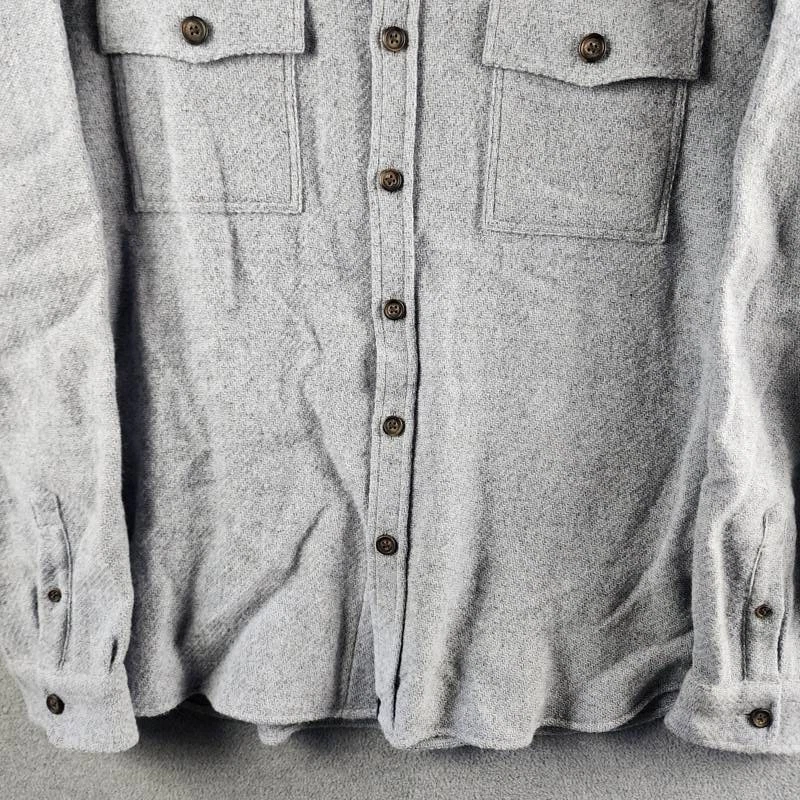 The Men's Store at Bloomingdale's Wool Button Front Overshirt XL Stone Wash L/S - product detail image 2