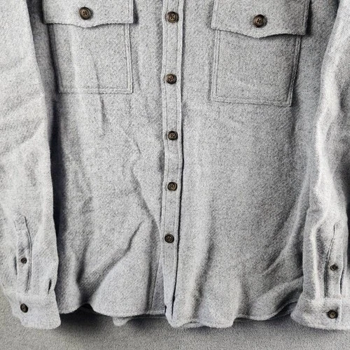 The Men's Store at Bloomingdale's Wool Button Front Overshirt XL Stone Wash L/S image 2