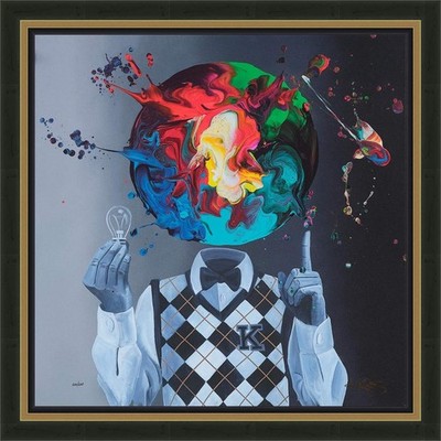 Kre8 Knowledge of Self II Signed Embellished Limited Edition Framed Giclee