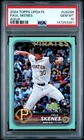 147253361 Paul Skenes 2024 Topps Update #US288 Aqua Rookie RC PSA 10