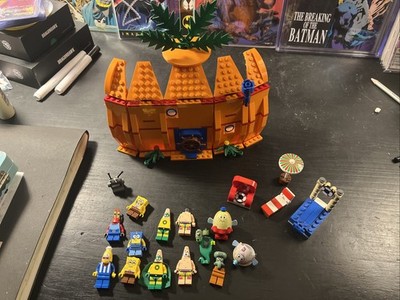 Lego SpongeBob Lot - Set 3834 And Minifigures - Mrs.Puff - Mr. Krabs - & More