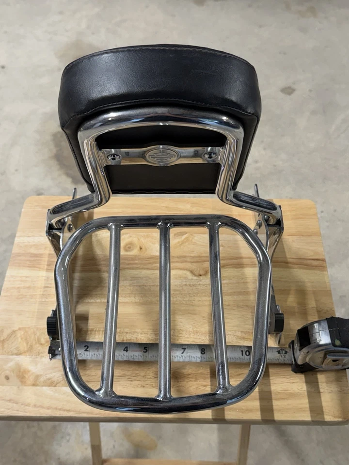 2011 harley davidson fatboy sissy bar with luggage rack - Image 2 of 4