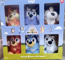 Build-A-Bear Workshop Bluey Micro Mini Beans Plush Set 6 Pieces 2024