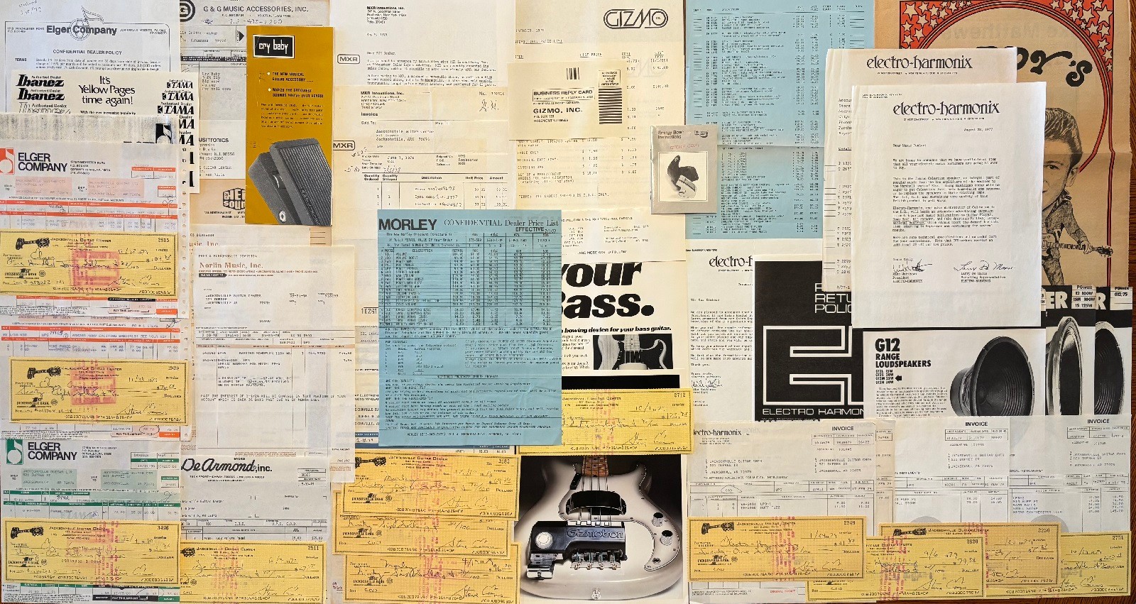 1970s Rare Guitar Effects Pedal Ephemera Lot Cry Baby MXR Ibanez & More Vintage