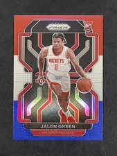 2021-22 Panini Prizm Jalen Green #306 Red White & Blue Prizm (RC)Houston Rockets