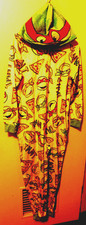 Nickelodeon Teenage Ninja Turtles Size Med. 8-10 One Pc. Kids Pajamas Zip Hooded
