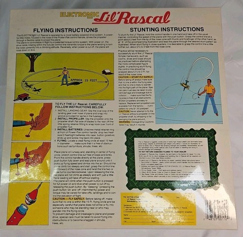 Vintage, Biplane, Airplane, Flying Toy - Lil Rascal Stunt Master - Stanzel - NIP - Picture 3 of 3