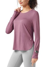 Women's Long Sleeve Workout Tops Running Athletic Quick Dry Shirts Lightweigh...
