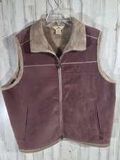 Woolrich Womens XL Corduroy Vest Hazelberry 18504 Pockets Full Zip