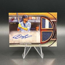 2025 Topps Museum Collection Christopher Morel Auto Dual Patch Red Game Used /15