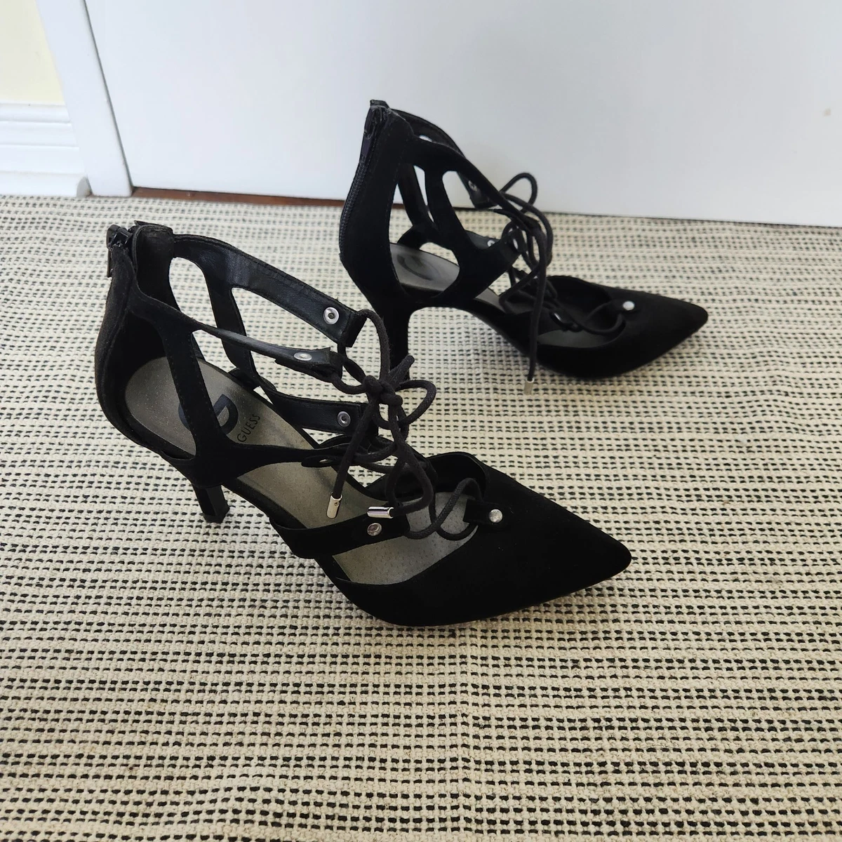 Guess lace up heels hotsell